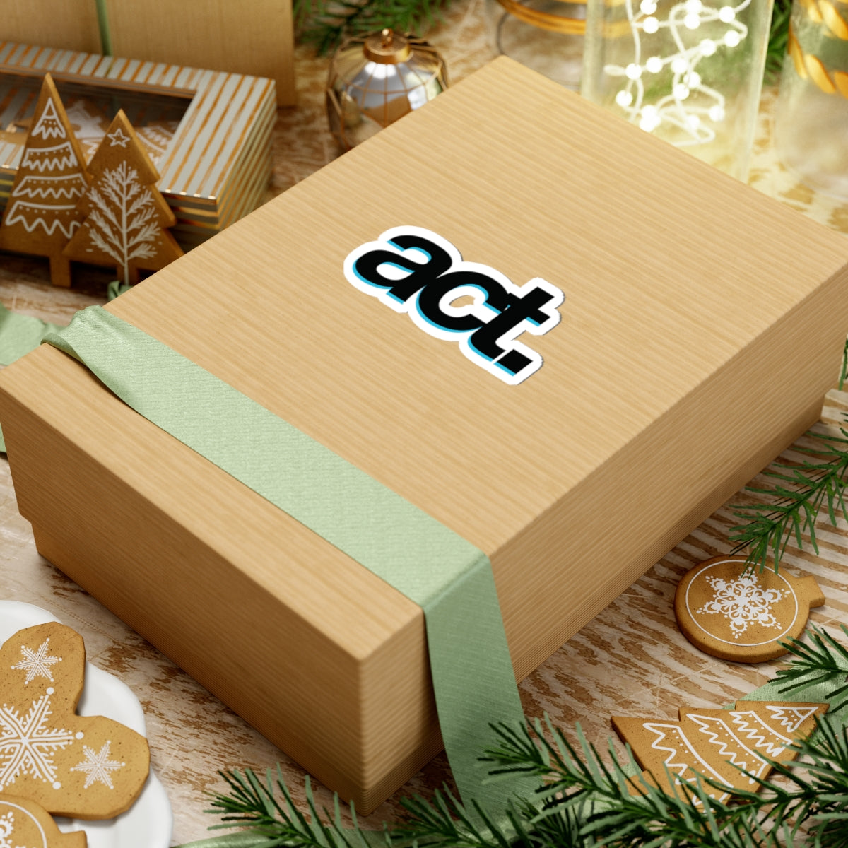 Bold 'ACT.' Kiss-Cut Stickers for Motivation, Laptop Decals, Home Decor, Planner Accessories, Inspirational Gifts